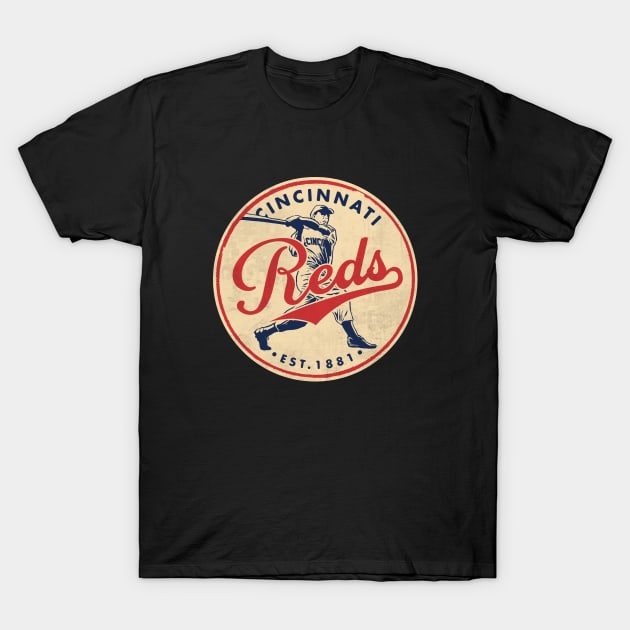 Throwback Cincinnati Reds 1 by Buck Tee T-Shirt by Buck Tee